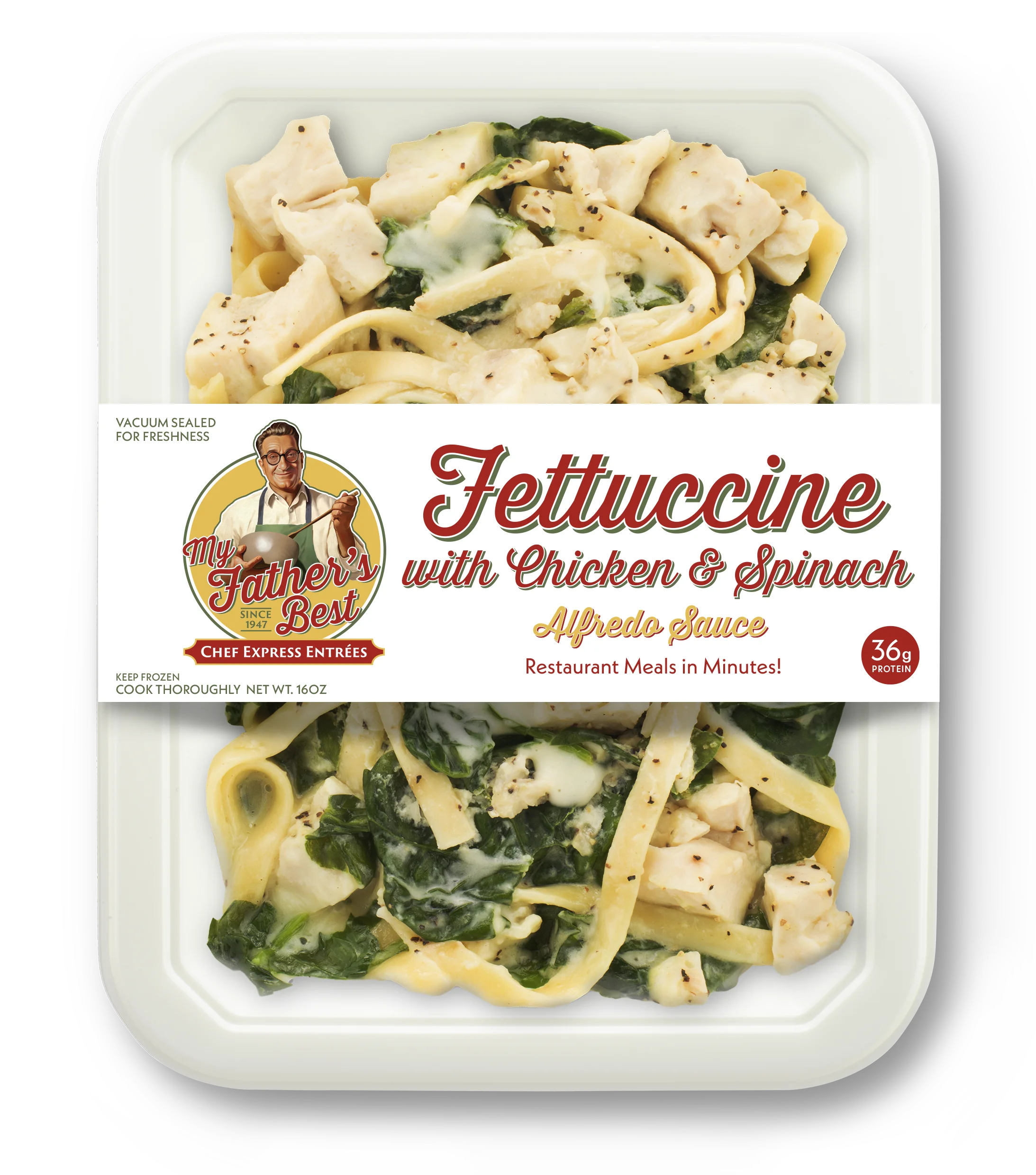 Fettuccine with Chicken & Spinach
