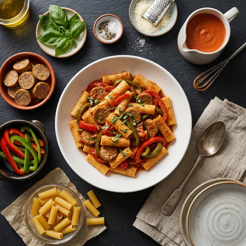 Rigatoni with Sausage & Peppers